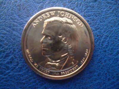 Лот: 11296626. Фото: 1. 1 доллар 2011 года Эндрю Джонсон... Америка