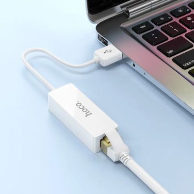 Лот: 25614371. Фото: 1. Адаптер Hoco UA22, USB-A - ethernet... Диски