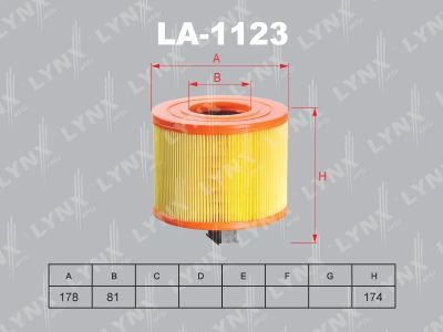 Лот: 13356937. Фото: 1. Lynx LA-1123 Воздушный фильтр. Расходные материалы