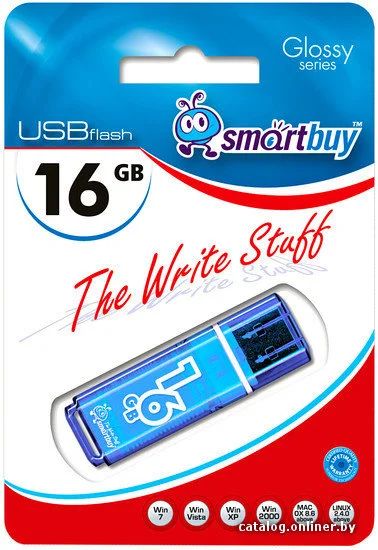 Лот: 4642268. Фото: 1. USB Flash 16Gb SmartBuy Glossy... USB-флеш карты