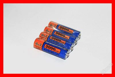 Лот: 1022333. Фото: 1. Аккумуляторы АА 3000mah 1.2v 4шт... Аккумуляторы, зарядные