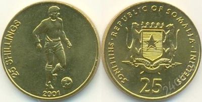 Лот: 1958934. Фото: 1. сомали 25 шилингов 2001год. футболист... Африка