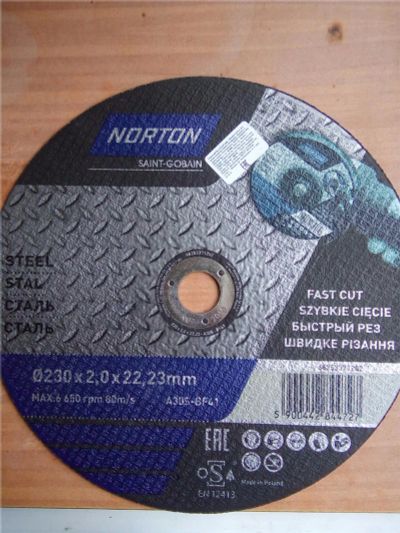 Лот: 10272167. Фото: 1. Круг отрезной по металлу Norton... Расходные материалы, сменные насадки
