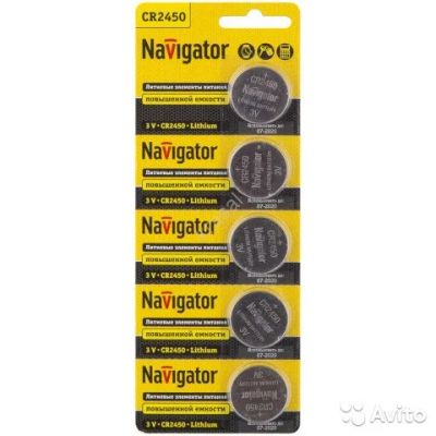 Лот: 19856427. Фото: 1. Батарейка Navigator CR2450 1шт. Батарейки, аккумуляторы, элементы питания