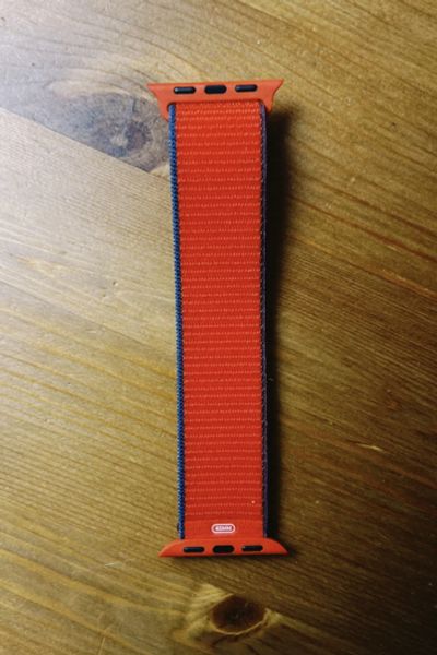Лот: 25821411. Фото: 1. Ремешок Apple Watch Nylon Red... Смарт-часы, фитнес-браслеты, аксессуары