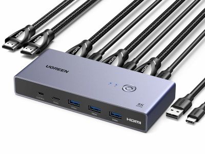 Лот: 25109165. Фото: 1. Переключатель HDMI UGREEN CM692... Шлейфы, кабели, переходники