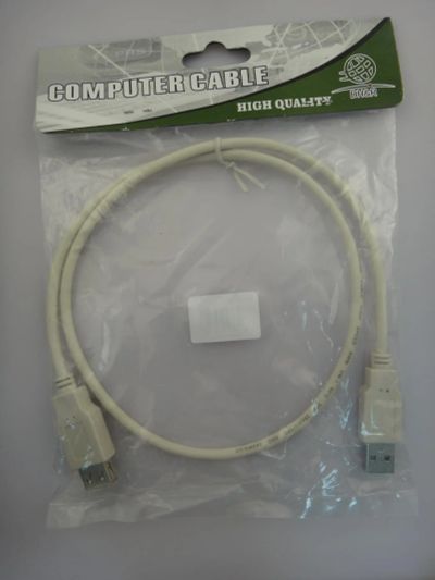Лот: 10325627. Фото: 1. USB кабель am-bm 2.0 (0,75М) Новый. Шлейфы, кабели, переходники