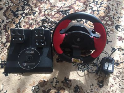 Лот: 8190480. Фото: 1. Игровой руль для пк logitech. Рули, джойстики