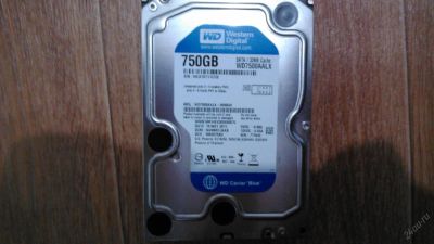 Лот: 5653658. Фото: 1. Жёсткий диск 750Gb WD BLUE. Жёсткие диски (HDD)