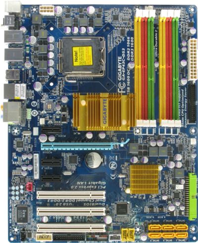 Лот: 18452655. Фото: 1. Материнская плата Gigabyte GA-EP43C-DS3... Материнские платы