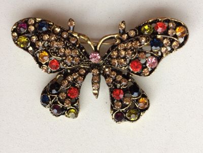 Лот: 11087535. Фото: 1. Брошь Бабочка винтажная. Броши