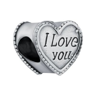 Лот: 23845261. Фото: 1. Серебряный шарм I love you с чернением. Бусы