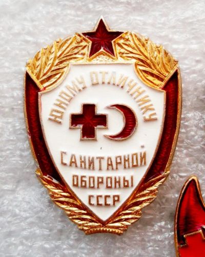 Лот: 5964895. Фото: 1. Д О С А А Ф Юному отличнику санитарной... Памятные медали
