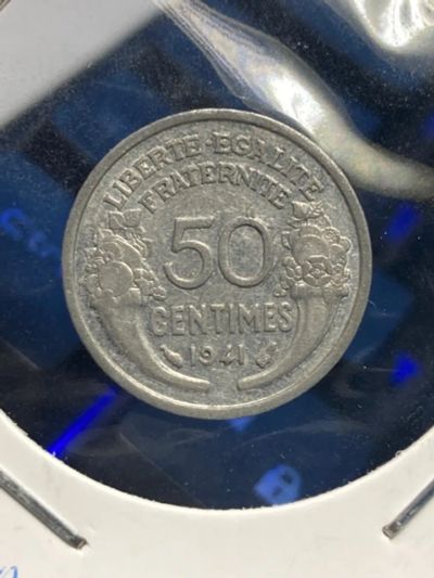 Лот: 19815245. Фото: 1. Франция 50 сантимов, 1941 Алюминий... Европа