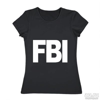Лот: 12786444. Фото: 1. Женская футболка хлопок "FBI -... Футболки, топы и майки