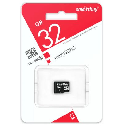 Лот: 6684220. Фото: 1. Карта памяти MicroSDHC TF SmartBuy... Карты памяти