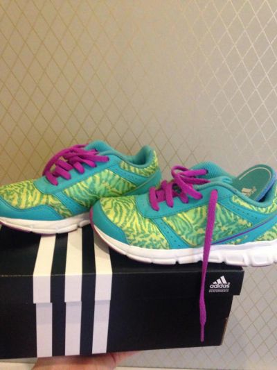 Лот: 7355929. Фото: 1. Кроссовки 29 р adidas бирюзовые. Кеды, кроссовки