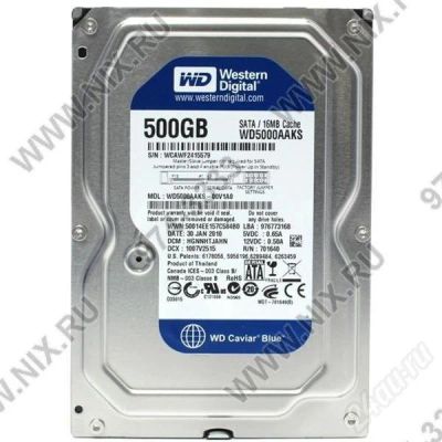 Лот: 560000. Фото: 1. 500Gb SATA-II Western Digital... Жёсткие диски (HDD)