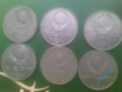 Лот: 714715. Фото: 1. 6 монет по рублю СССР 1980-1987. Другое (монеты)