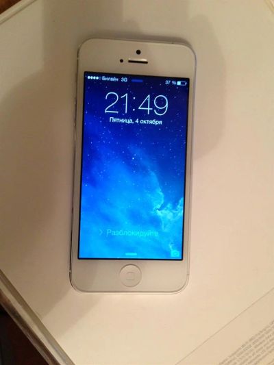 Лот: 3248750. Фото: 1. Iphone 5 16gb White Neverlock... Смартфоны