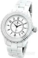 Лот: 1034566. Фото: 1. Часы Chanel белые с камнями. Другие наручные часы