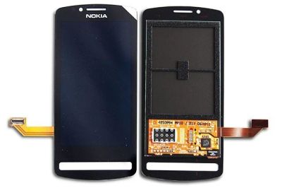 Лот: 9647629. Фото: 1. Дисплей Nokia 700 + Тачскрин Черный... Дисплеи, дисплейные модули, тачскрины