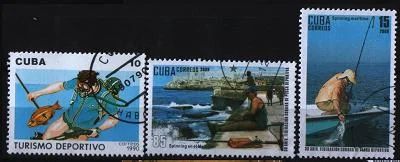 Лот: 6839022. Фото: 1. Куба рыбалка - 3марки. Марки