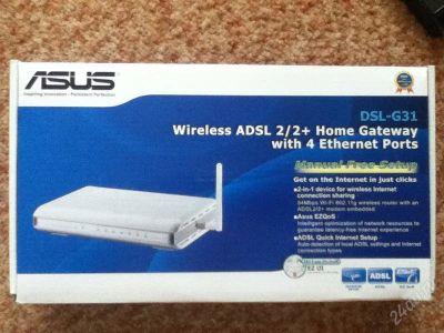 Лот: 2096201. Фото: 1. adsl модем Asus DSL-G31. Проводные модемы