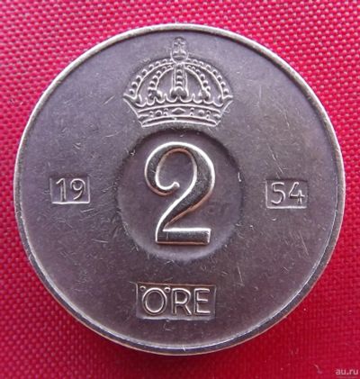 Лот: 2580299. Фото: 1. (№2358-5/LF) 2 эре 1954 (Швеция... Европа