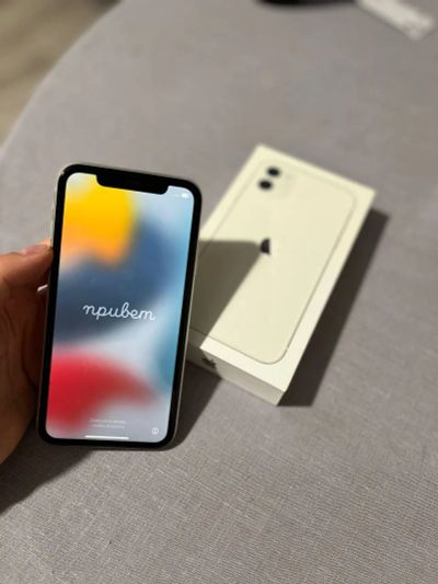 Лот: 19373523. Фото: 1. Apple iPhone 11, 128gb, белый. Смартфоны