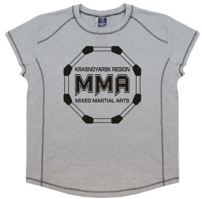Лот: 3467373. Фото: 1. Футболка серая MMA Krasnoyarsk... Футболки, поло