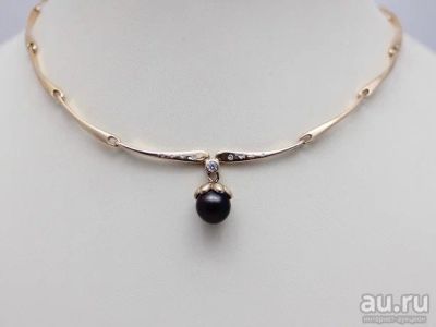 Лот: 12255781. Фото: 1. КОЛЬЕ ИЗ ЗОЛОТА С БРИЛЛИАНТАМИ... Колье