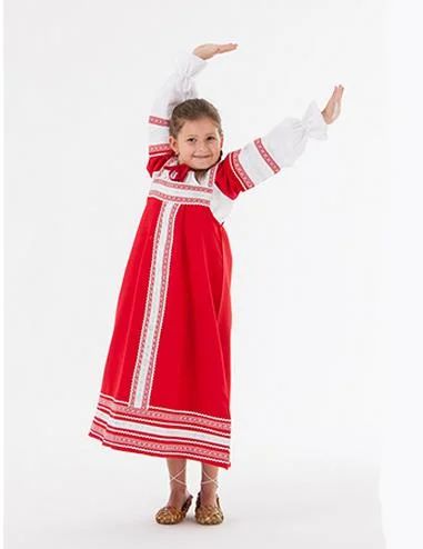 Лот: 6152115. Фото: 1. Русский народный костюм для девочки. Детские карнавальные, праздничные костюмы