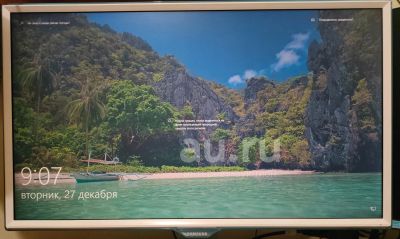 Лот: 20407098. Фото: 1. Стильный белый 23.6" Монитор Samsung... ЖК-мониторы