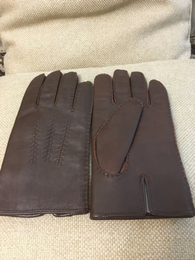 Лот: 16366098. Фото: 1. Коричневые мужские кожаные перчатки... Перчатки, варежки, митенки