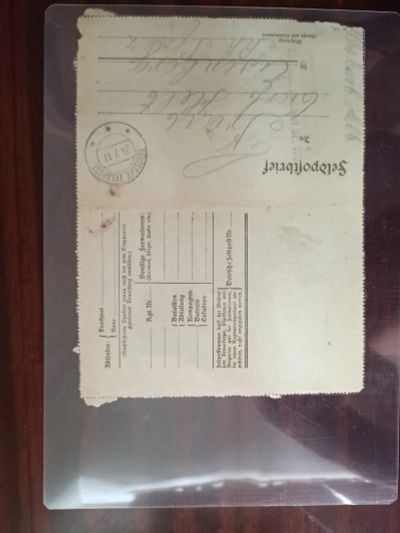 Лот: 20025295. Фото: 1. Письмо немецкого солдата. Заламинированное... Документы, ценные бумаги, письма