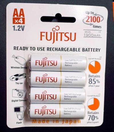 Лот: 11106848. Фото: 1. Аккумуляторы 4 AA Fujitsu, 2100... Аккумуляторы, зарядные