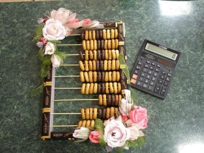 Лот: 3489312. Фото: 1. Подарок бухгалтеру, экономисту... Букеты из конфет, игрушек