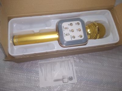 Лот: 25349988. Фото: 1. Микрофон с караоке WS-1818 Gold. Микрофоны