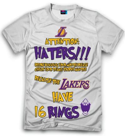 Лот: 6865854. Фото: 1. Футболка Lakers Haters. Футболки, поло
