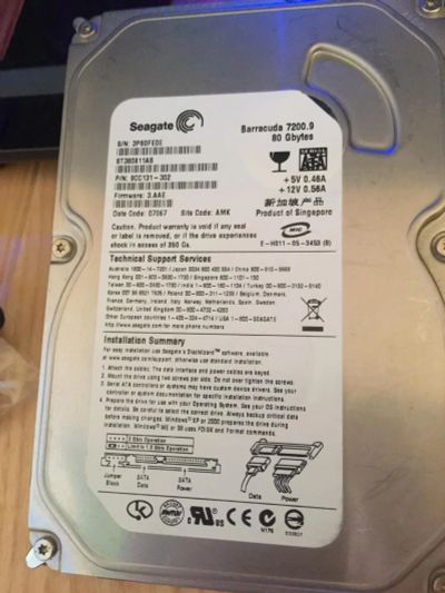 Лот: 7133764. Фото: 1. Жесткий диск Seagate ST380811AS... Жёсткие диски (HDD)