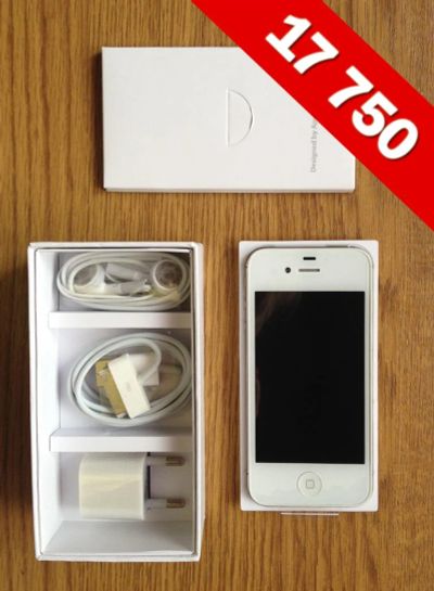 Лот: 3080265. Фото: 1. IPhone 4S, White, 16 gb, Новый... Смартфоны