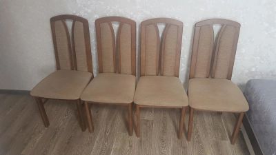 Лот: 10370723. Фото: 1. Стулья с высокой спинкой, 4шт. Столы, стулья, обеденные группы