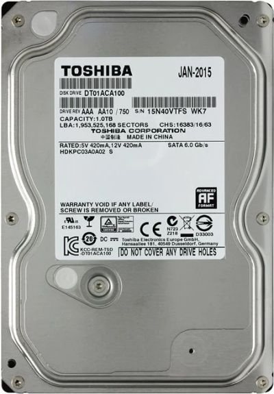 Лот: 9483645. Фото: 1. 1 ТБ Жесткий диск Toshiba [DT01ACA100... Жёсткие диски (HDD)