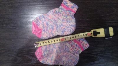 Лот: 8959483. Фото: 1. носки вязаные, рр 14 см. Носки, колготки