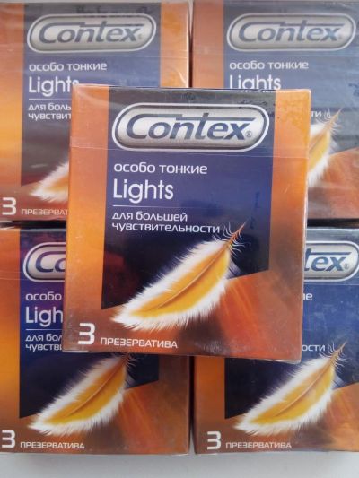 Лот: 10739592. Фото: 1. Презервативы contex lights 1 блок... Презервативы