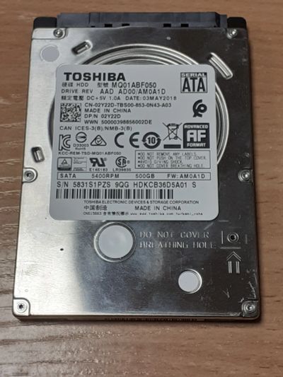 Лот: 20229255. Фото: 1. 500gb для ноутбука (Sata 2.5... Жёсткие диски (HDD)
