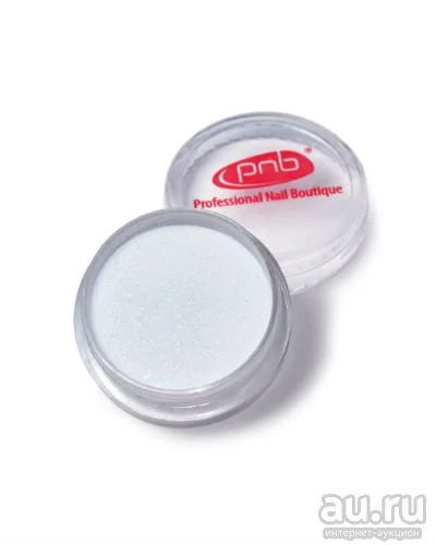 Лот: 9959301. Фото: 1. Акриловая пудра PNB 01 White Glitter... Украшения, дизайн ногтей