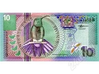 Лот: 72128. Фото: 1. Суринам. 10 гульденов 2000г. Идеал... Америка