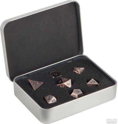 Лот: 13788072. Фото: 1. Набор кубиков Metal Dice Set -... Настольные игры, карты